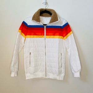 Retro white puffer jacket Size S